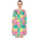 Checkerboard-pastel-squares- Smock Dress View1