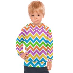 Chevron-pattern-design-texture Kids  Hooded Pullover by Semog4