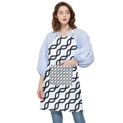 Diagonal-stripe-pattern Pocket Apron by Semog4