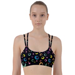 Abstract-background-retro-60s-70s Line Them Up Sports Bra by Semog4