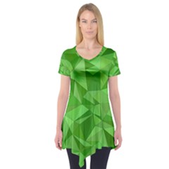 Mosaic-tile-geometrical-abstract Short Sleeve Tunic  by Semog4