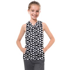 Geometric-tile-background Kids  Sleeveless Hoodie by Semog4