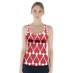 Hearts-pattern-seamless-red-love Racer Back Sports Top by Semog4