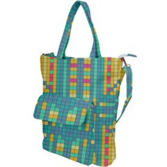 Checkerboard-squares-abstract- Shoulder Tote Bag by Semog4