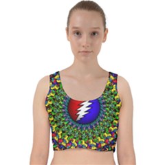 Grateful Dead Velvet Racer Back Crop Top by Semog4