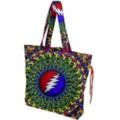 Grateful Dead Drawstring Tote Bag by Semog4