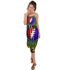 Grateful Dead Waist Tie Cover Up Chiffon Dress by Semog4