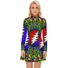 Grateful Dead Long Sleeve Velour Longline Dress by Semog4