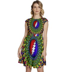 Grateful Dead Cap Sleeve High Waist Dress by Semog4