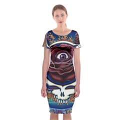 Grateful Dead Skull Rose Classic Short Sleeve Midi Dress by Semog4