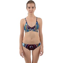 Grateful Dead Skull Rose Wrap Around Bikini Set by Semog4