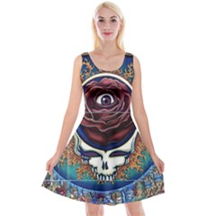 Grateful Dead Skull Rose Reversible Velvet Sleeveless Dress by Semog4