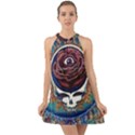 Grateful Dead Skull Rose Halter Tie Back Chiffon Dress View1