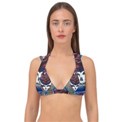 Grateful Dead Skull Rose Double Strap Halter Bikini Top by Semog4