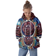 Grateful Dead Skull Rose Kids  Oversized Hoodie by Semog4