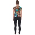 Diamond Shapes Pattern Short Sleeve Sports Top  View2