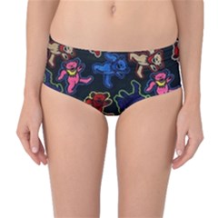 Grateful Dead Pattern Mid-waist Bikini Bottoms by Semog4