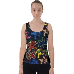 Grateful Dead Pattern Velvet Tank Top by Semog4