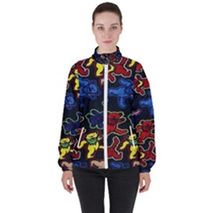 Grateful Dead Pattern Women s High Neck Windbreaker by Semog4