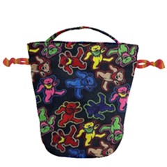 Grateful Dead Pattern Drawstring Bucket Bag by Semog4