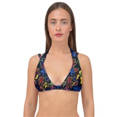 Grateful Dead Pattern Double Strap Halter Bikini Top by Semog4