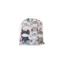 Cute Cat Couple Seamless Pattern Cartoon Drawstring Pouch (XS) View2