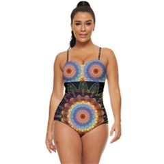 Colorful Prismatic Chromatic Retro Full Coverage Swimsuit by Semog4