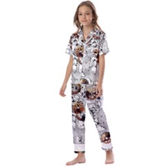 Gears Movement Machine Kids  Satin Short Sleeve Pajamas Set by Semog4