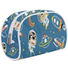 Seamless Pattern Funny Astronaut Outer Space Transportation Make Up Case (large) by Semog4