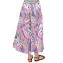 Beautiful Cute Animals Pattern Pink Women s Satin Palazzo Pants View2