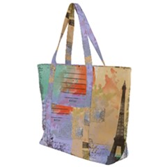 Scrapbook Paris Vintage France Zip Up Canvas Bag by Salman4z