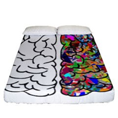 Brain Mind Aianatomy Fitted Sheet (queen Size) by Salman4z