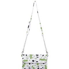 Giant Panda Bear Green Bamboo Mini Crossbody Handbag by Salman4z