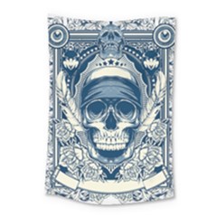 Skull Drawing Small Tapestry by Salman4z