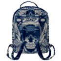 Skull Drawing Flap Pocket Backpack (Large) View3