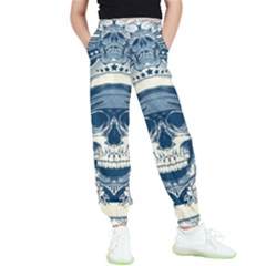 Skull Drawing Kids  Elastic Waist Pants by Salman4z