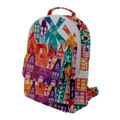 Vector Graphics Amsterdam Silhouette Flap Pocket Backpack (large) by Salman4z