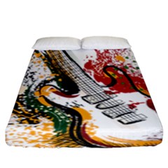 Electric Guitar Grunge Fitted Sheet (king Size) by Salman4z