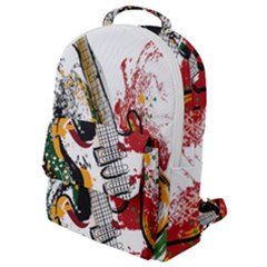 Electric Guitar Grunge Flap Pocket Backpack (small) by Salman4z