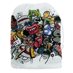 Mural Graffiti Paint Drawstring Pouch (3xl) by Salman4z