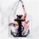 Anchor watercolor painting tattoo art anchors and birds Zipper Grocery Tote Bag View1