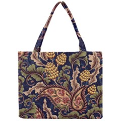 Leaves Flowers Background Texture Paisley Mini Tote Bag by Salman4z