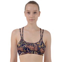 Leaves Flowers Background Texture Paisley Line Them Up Sports Bra by Salman4z