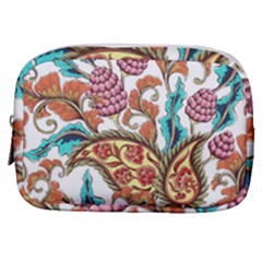 Flowers Pattern Texture White Background Paisley Make Up Pouch (small) by Salman4z