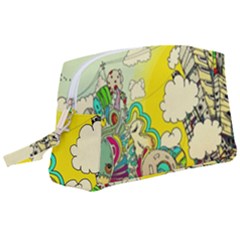 Doodle Wallpaper Artistic Surreal Wristlet Pouch Bag (large) by Salman4z