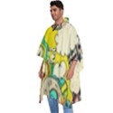 Doodle Wallpaper Artistic Surreal Men s Hooded Rain Ponchos View2