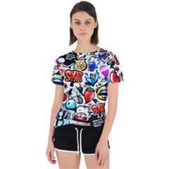 Graffiti Art Cartoon Comic Open Back Sport Tee by Salman4z