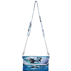 Orca Wave Water Underwater Mini Crossbody Handbag by Salman4z