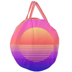 Sunset Summer Time Giant Round Zipper Tote by Salman4z