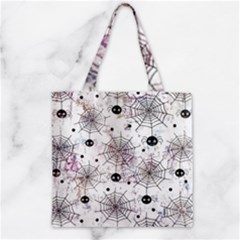 Creepy Spider Zipper Grocery Tote Bag by Salman4z